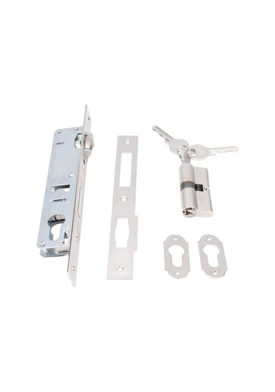 Kale 155 25mm Standart Daire Kilidi Makaralı - Nikel- 62mm Silindirli