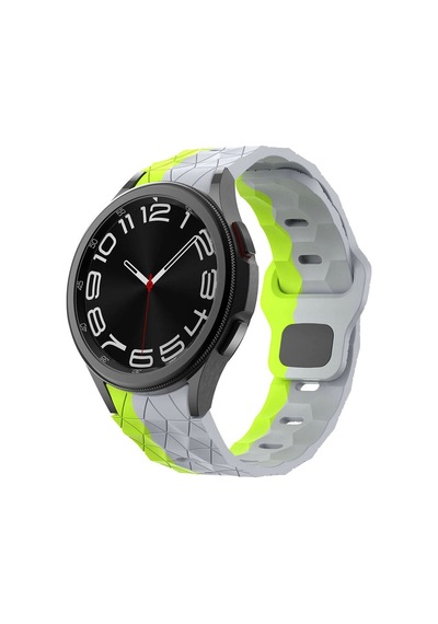 Galaxy Uyumlu Watch 5 44mm Zore Krd-116 20mm Futbol Desenli Spor Tasarımlı Silikon Kordon