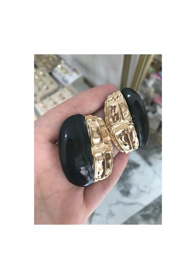 Gold Detaylı Vintage Küpe Altın