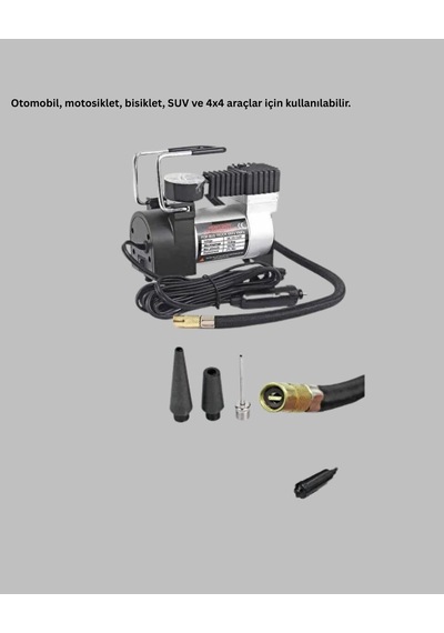 Hepsi Dc 12v Metal Hava Kompresörü Araç Lastik Şişirme 35l/dk Najmaddin