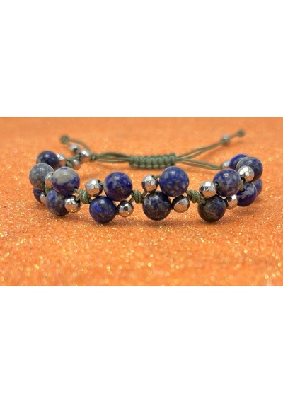 Yıldız Doğal Taş 6mm Ipli Lapis Lazuli Ayarlanabilir Ölçü Doğal Taş Bileklik Lacivert