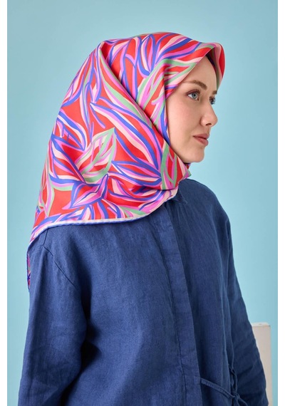 Silk Home Twill İpek Eşarp 11472-04 Narçiçeği, Pembe, Yeşil, Saks, Pudra