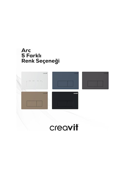 Creavit Arc Mat Gri Boyalı Kumanda Paneli GP8002.00 Gri