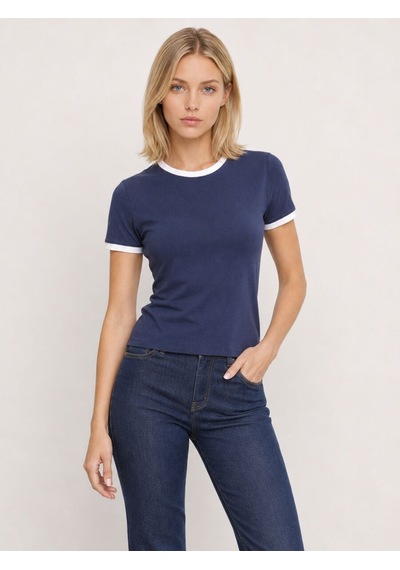 Loft Slim Fit Kadın Tshirt K.kol Lf2044188 Q1.v1 Lacivert