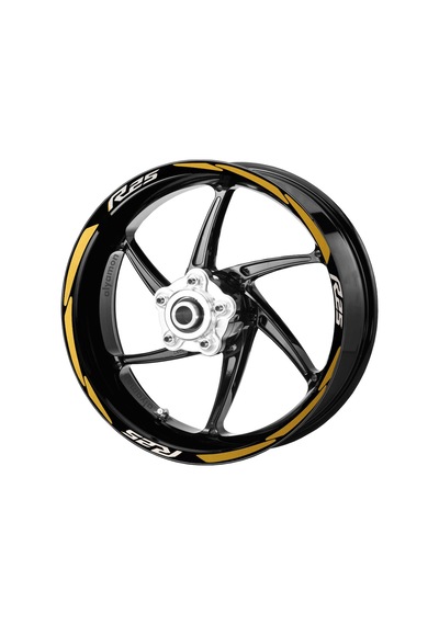 Deeb Yamaha R25 Jant Şeridi Reflektif Sarı Beyaz Model S