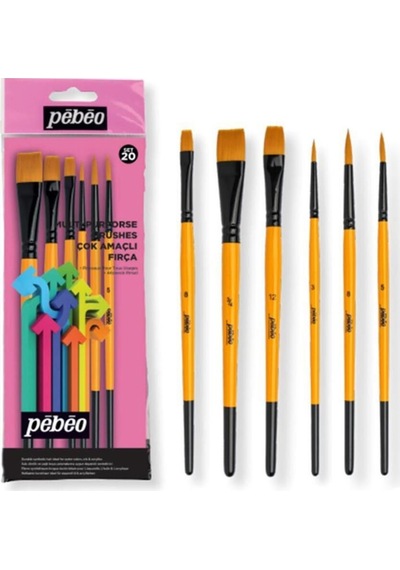 Pebeo Çok Amaçlı Fırça Seti 6 Lı Set-20