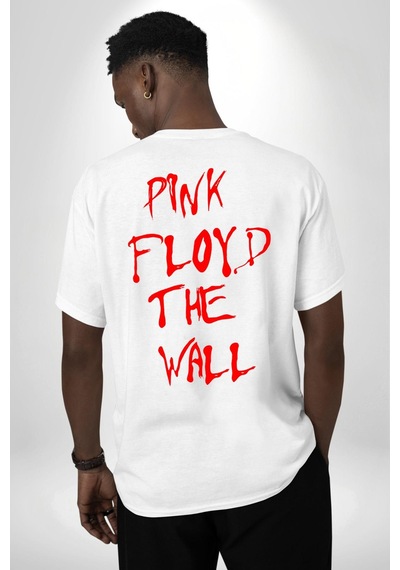 Pink Floyd The Wall Beyaz Oversize Unisex Ön Ve Sırt Baskılı Tişört Beyaz