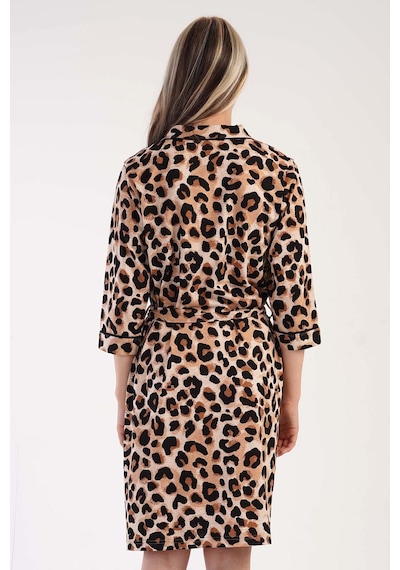 Vienetta Kadın Kapri Kol Leopar Sabahlık C9t8n0403 001