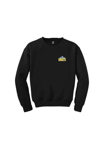 Denver Nuggets Logo Siyah Sweatshirt Siyah