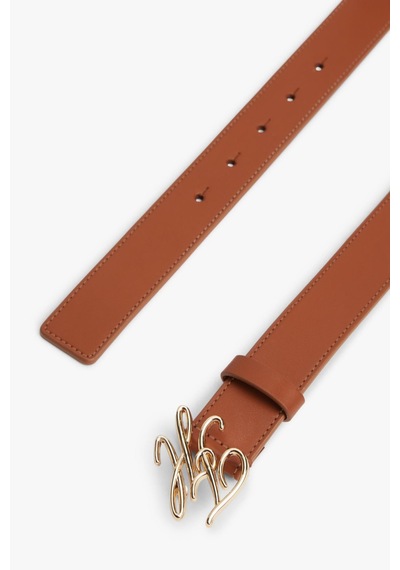 Tommy Hilfiger Th Kadın Script 3.0 Kahverengi Kemer-13688 Kahverengi
