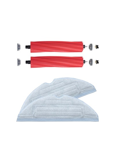 Roborock G10 Uyumlu 2 Adet Ana Fırça 2 Adet Mop Fiber Paspas