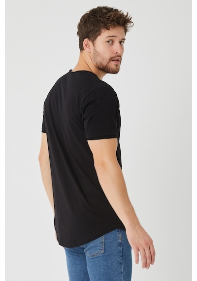 Tarz Cool Pis Yaka T-shirt Siyah