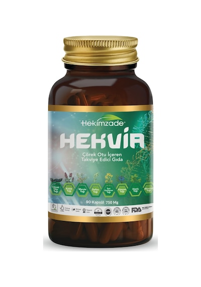 Hekimzade Hekvir Çörek Otu Yağı İçeren Takviye Edici Gıda 750mg 90 Kapsül