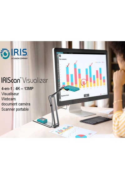 Iriscan Visualizer Web Kamerası Belge Kamerası V7: 4kultrahd-13mp,  Ocr Readiris Pdf Düzenleyici, 4'ü 1 Arada, Görselleştirici, A3 Tarayıcı, Belge Tarayıcı,