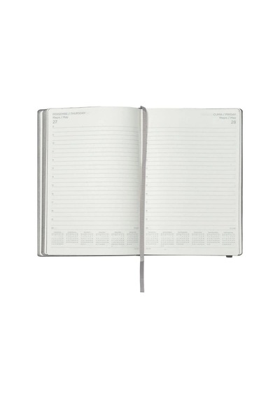Victoria's Journals Kuka 2027 Günlük Ajanda A5 14x21cm Esnek Kapak Ivory 80gr. Mor
