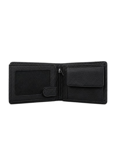 Alphaclub Bag Hakiki Deri Siyah Bozuk Para Bölmeli Erkek Cüzdan