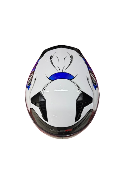 Kask Ls5 Marka Çenesiz Yarım Kask Beyaz - Gri - Mavi