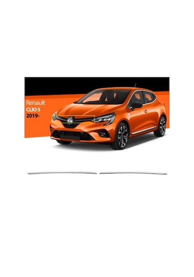 Renault Clio 5 Krom Ön Panjur Üstü 2 Parça 2019 ve Üzeri