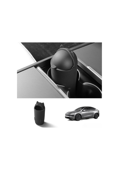 Red Lion Parts Tesla Model Y Juniper Uyumlu Orta Konsol Bardaklık İçi Silikon Mini Çöp Kutusu Düzenleyici