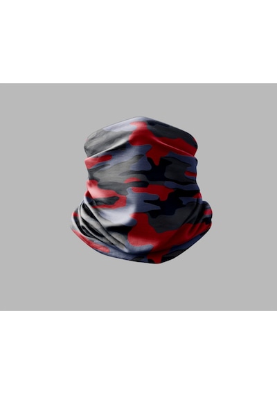 Buffalo Kamuflaj Tasarımlı Motorcu Buff Maske Outdoor Boyunluk Unisex Bandana Siyah