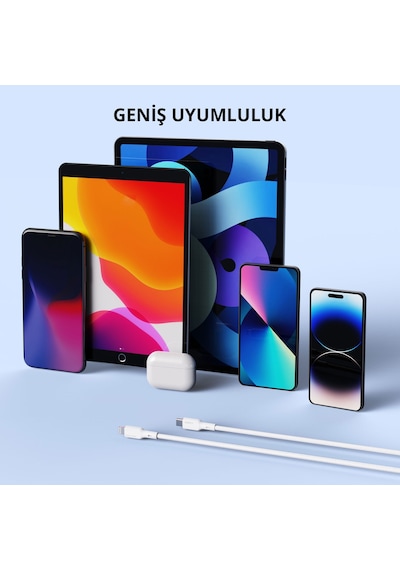 Aukey Cb-ncl1-wh Naylon Örgülü 3a 480 Mbps Type-c To Lightning Şarj Kablosu 1.8 M - Beyaz