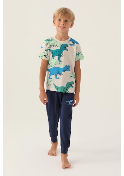 Rolypoly Roly Poly 3360 Dinosaur Erkek Çocuk Pijama Takımı 001