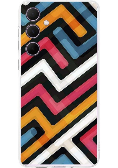 Samsung Galaxy A36 İle Uyumlu Labirent Grafiti Baskılı Kamera Korumalı Şeffaf Kılıf Şeffaf