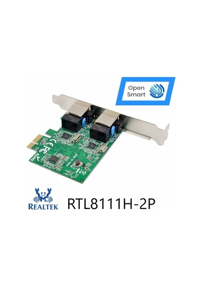 Open Smart 2 Port Realtek RTL8111H 1GbE Ethernet Kart - OPS7244RT
