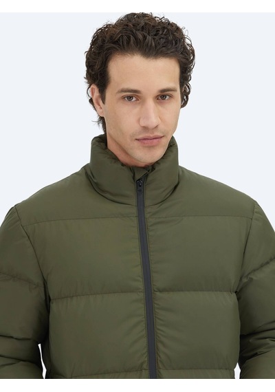 Haki Regular Fit Dik Yaka Casual Dokuma Mont Haki