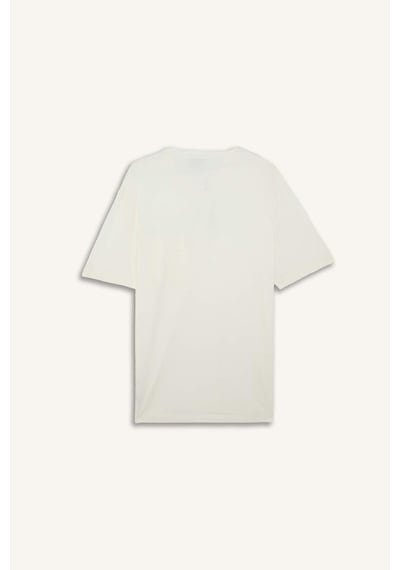 Defacto New Regular Fıt Kısa Kollu 2li Modal Ecru Şortlu Pijama Takımı I0887ax26hser105 Ekru-er105