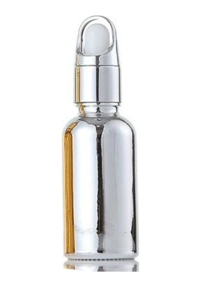 Gümüş Renkli Kilitli Damlalıklı Cam Şişe 30 Ml 330 Adet
