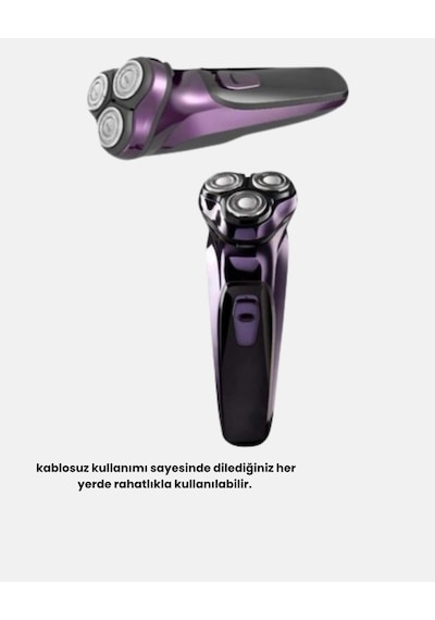 Profesyonel Şarjlı Tıraş Makinesi Ayarlanabilir Başlıklı Kablosuz - Lisinya