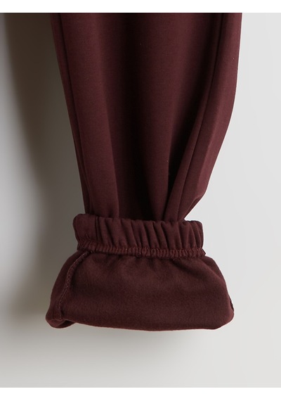 Lcwaıkıkı Classic Bordo Rahat Kalıp Erkek Kalın Jogger Eşofman Altı