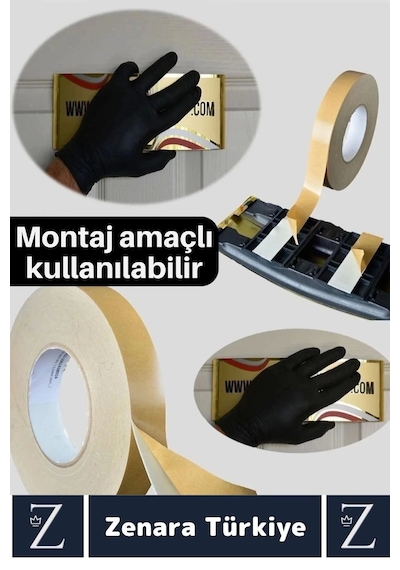 Uzun Ömürlü Ultra Güçlü Kolay Uygulanır İz Bırakmaz Çift Taraflı Köpük Bant 18 Mm X 2 Metre 3 Adet
