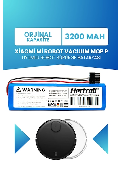 Xiaomi Mi Robot Vacuum Mop P Uyumlu Batarya 3200mah
