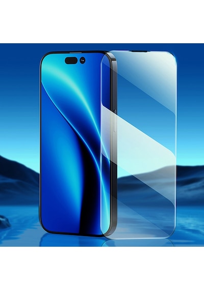 Baseus 0.3mm Crystal Apple Uyumlu   iPhone 14 Plus - 13 Pro Max Full Tempered E