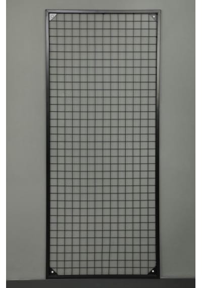 Rafburada Sık Telli Tel Raf - Tel Pano Stand, Duvar Askılığı 120x120 cm