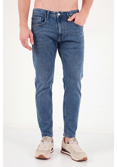 Buratti Pamuklu Normal Bel Boru Paça Jeans Erkek Kot Pantolon 5901f05mılano Mavi