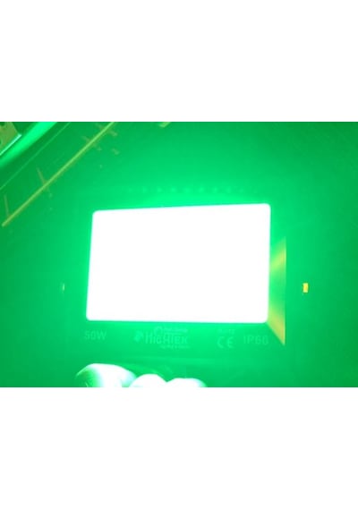 Led Projektör Yeşil Renk 50 Watt Projektör Su Geçirmez Işık Rengi Yeşildir 50W Yeşil