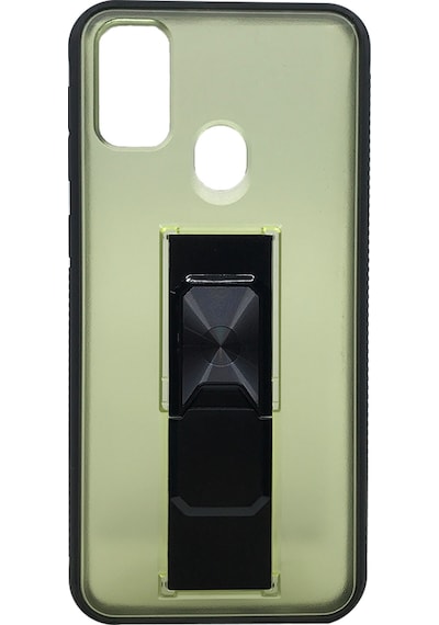 Nettech Samsung Galaxy M21 Uyumlu Microcase Mıknatıs Yüzüklü Arka Koruma Kılıf - Siyah Siyah