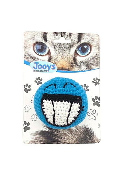 Jooys Amigurumi Kedi Oyuncağı Mavi Emoji
