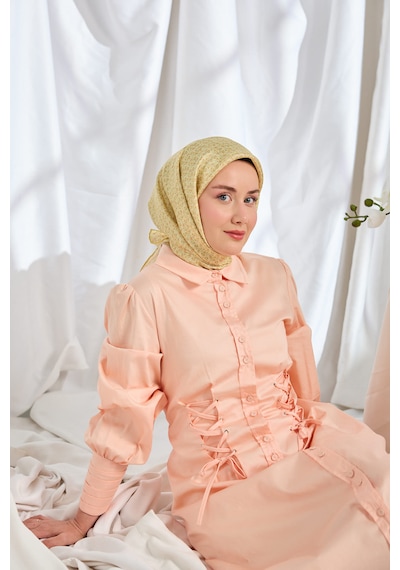 Silk Home Twill İpek Eşarp Mini Bouquet Açık Sarı