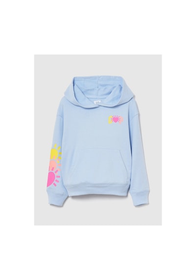 Kız Çocuk Relaxed Gap Logo Fransız Havlu Kumaş Sweatshirt mavi