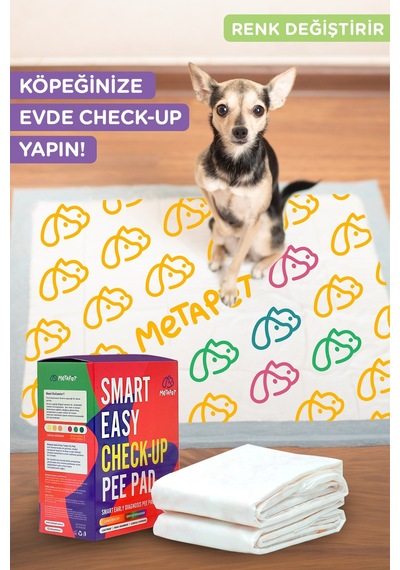 Metapet Renk Değiştiren Akıllı Köpek Çiş Pedi 2 Adet Sağlık Bezi
