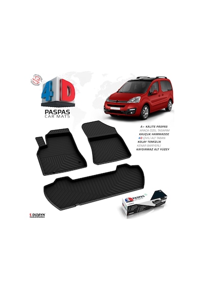Citroen Berlingo 4D Havuzlu Paspas 2008-2018 90 Hp A+Kalite Citroen Berlingo 4D Havuzlu Paspas 2008-2018 90 Hp A+Kalite