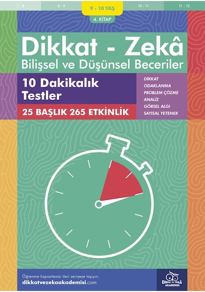 On Dakikalık Testler 9 - 10 Yaş - Bilişsel ve Düşünsel Becerile