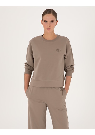 Pierre Cardin Kadın Vizon Sweatshirt 50314963-vr052 Vizon
