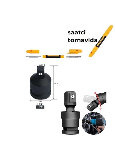 H Rico Havalı Düşürücü 3/4-1/2 Adaptör 1/2 Sarhoş Mafsal 2 Parça