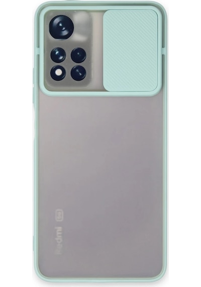 Newface Xiaomi Redmi Note 11t Kılıf Palm Buzlu Kamera Sürgülü Silikon Semeglbl - 48 - Turkuaz
