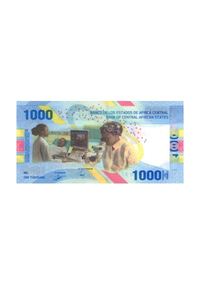Merkezi Afrika 2020 Yılı 1000 Francs Çil " Hibrit Para " Unc Koleksiyon Para